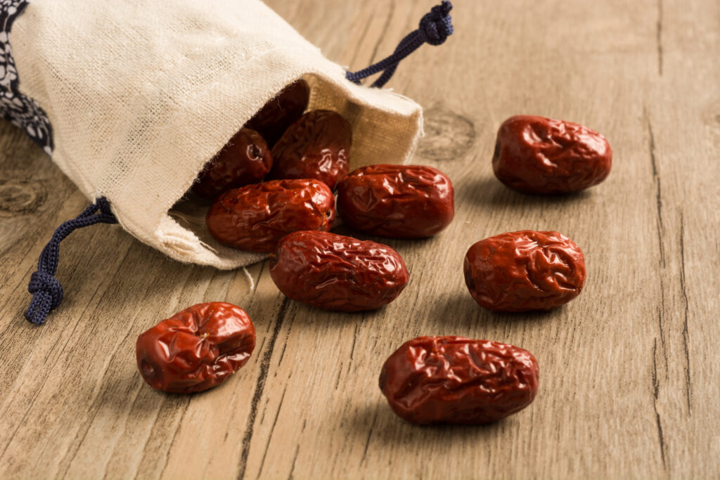 dried jujube wooden table